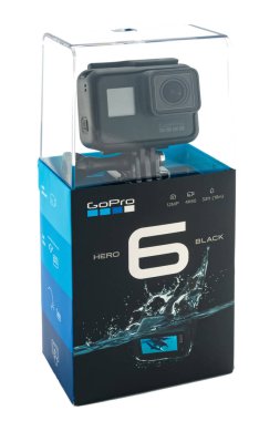 GoPro Hero 6 izole siyah