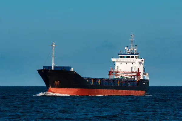 Black Bulker Ship Logistics Merchandise Transportations — Stock Photo, Image