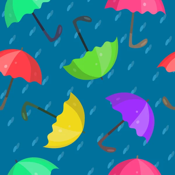 Pattern with bright umbrellas — Stock Vector