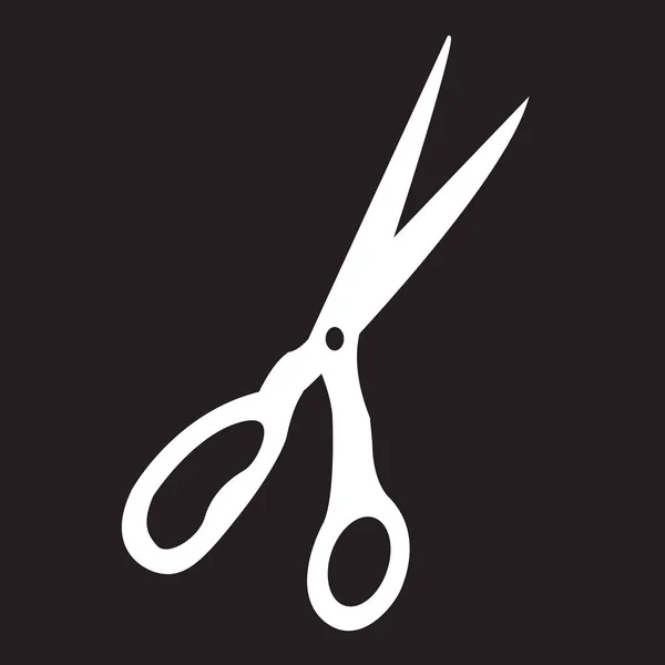 Black and white scissors sign — Stock Vector