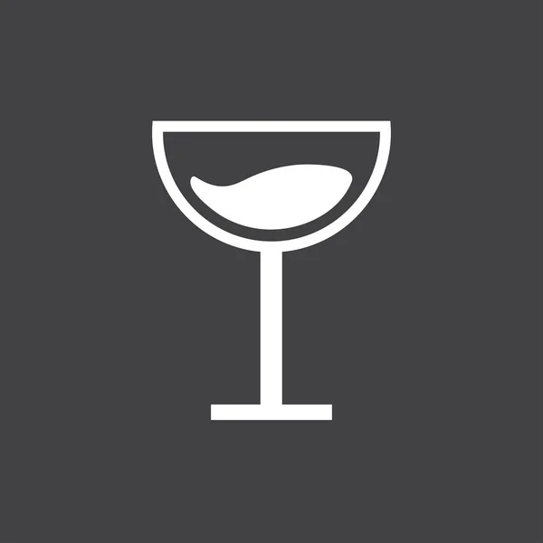 Signo de vino blanco y negro — Vector de stock