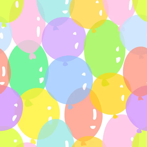 Patrón con globos de colores — Vector de stock