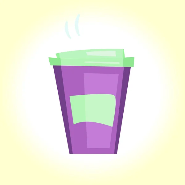 Tasse à café jetable lumineuse — Image vectorielle