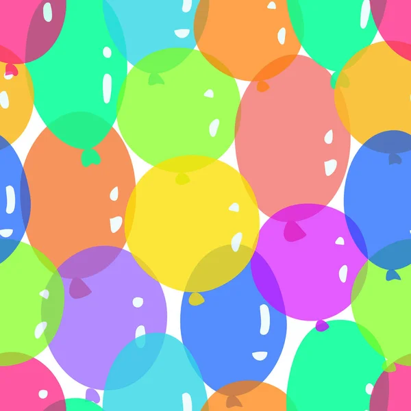 Шаблон с цветными воздушными шарами — стоковый вектор
