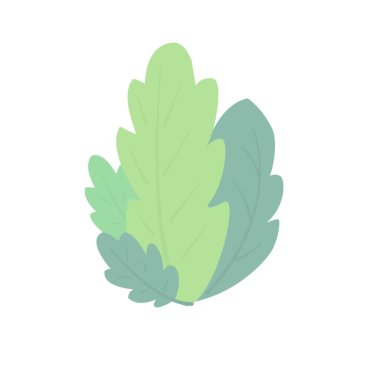 Basit yaprak kompozisyonu. Vektör illüstrasyonu