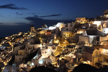Oia, Yunanistan Santorini'de doğal görünümünden