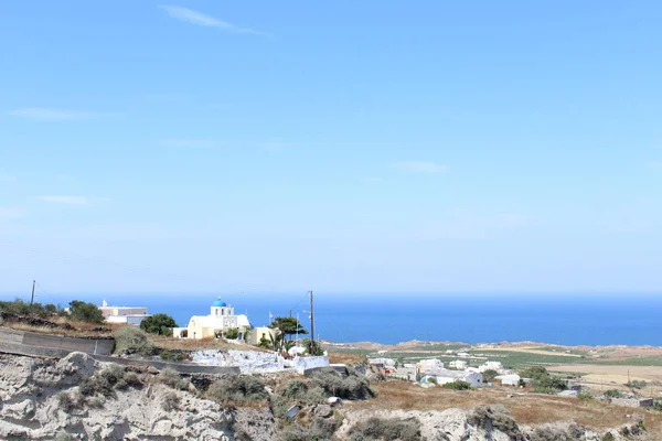 Santorini, Yunanistan'ın panoramik manzara sayısı