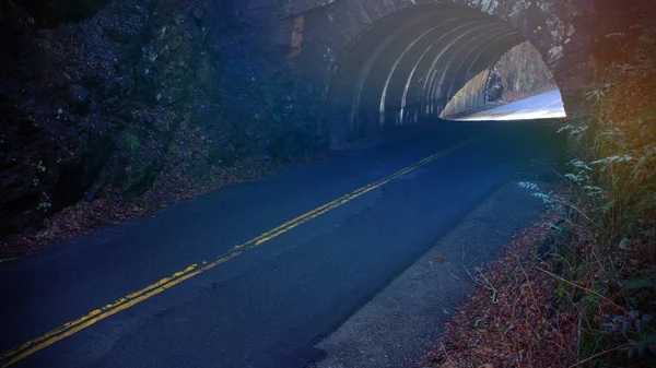 Abstract Colors and Perspective Street Photography of a Empty Street Tunnel Royalty Free Stock Photos