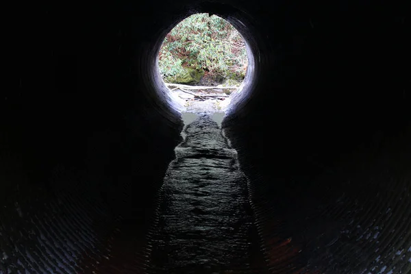 Mysterious Drainage Pipe of the Mountains — Stock Photo, Image