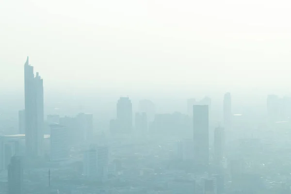 Conceito Poluição Pm2 Poluição Insalubre Uma Neblina Tóxica Cidade Fotos — Fotografia de Stock