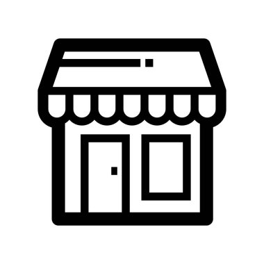 Mağaza simge tasarım vektör illüstrasyon