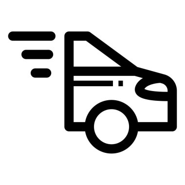 Teslimat Servisi Simgesi Tasarım Vektörü İllüstrasyonu