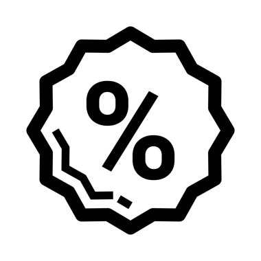 İndirim Rozeti Simgesi Tasarım Vektörü İllüstrasyonu