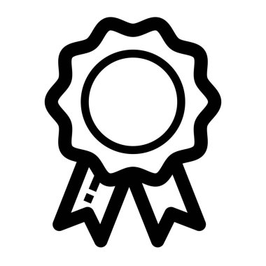 Rozet Simgesi Tasarım Vektörü İllüstrasyonu