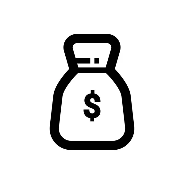 Money Sack Icon Design Vector Illustration — Stock Vector