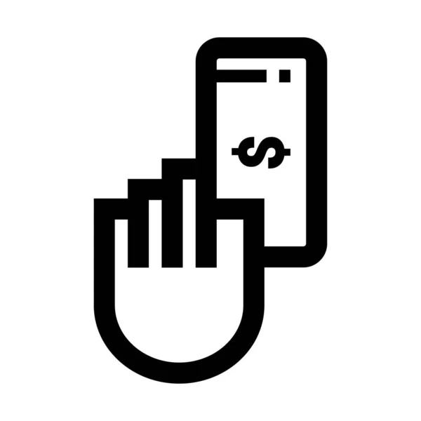 Hand Money Icon Design Vector Illustration — Stock Vector