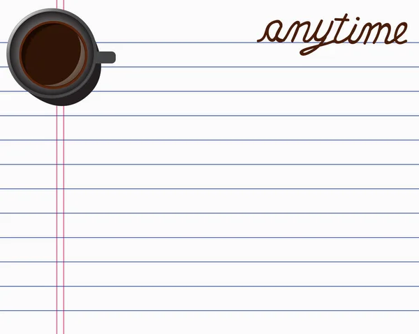 あなたのバナー、ご挨拶の紙メモ創造的なデザインのコーヒー — ストックベクタ