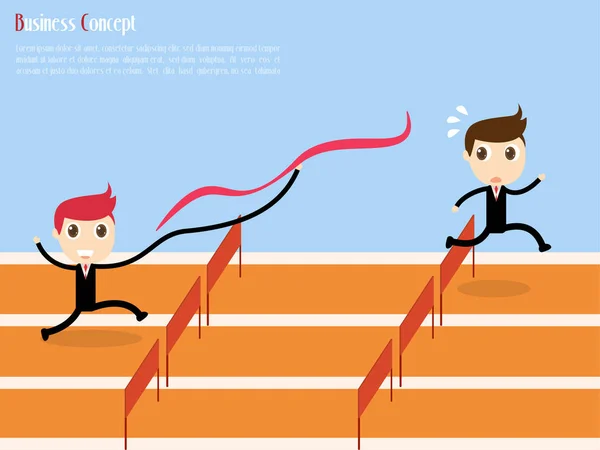 Concours d'hommes d'affaires dans le domaine des défis — Image vectorielle