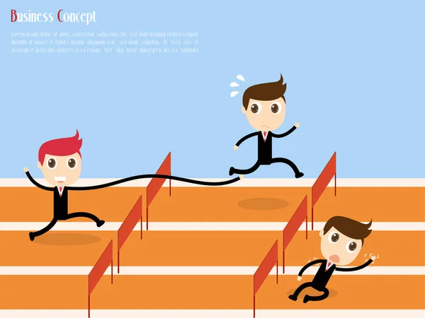 Businessman Competition in Challenge Field — Stock Vector