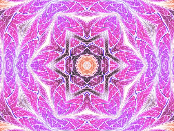 Bezszwowe fioletowy fraktal mandali, cyfrowych dzieł sztuki na kreatywne projektowanie graficzne — Zdjęcie stockowe