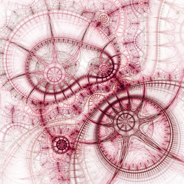 Textura steampunk fractal roja, obra de arte digital para el diseño gráfico creativo —  Fotos de Stock