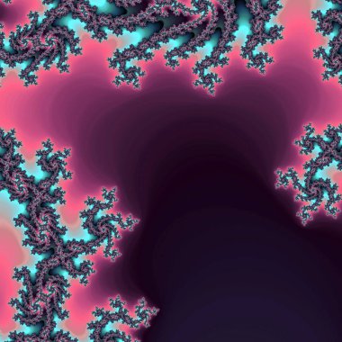 Karanlık girdap fraktal desen, yaratıcı grafik tasarım için dijital sanat