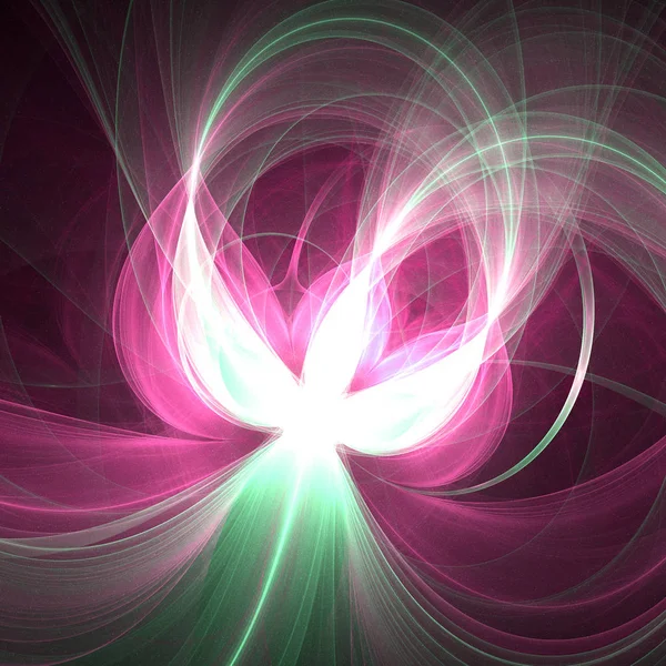 Purple fractal flower, digital artwork for creative graphic design — Stock Photo, Image