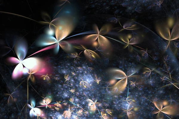 Αφηρημένο fractal floral μοτίβο, ψηφιακά έργα τέχνης για δημιουργική graphic design — Φωτογραφία Αρχείου