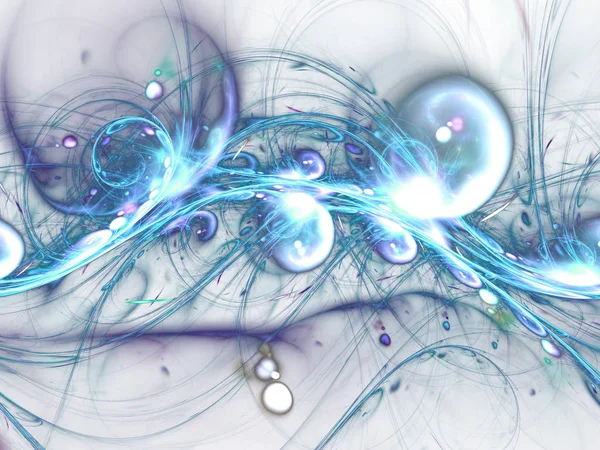 Abstract fractal water drops and waves, digital artwork for creative graphic design — Stock Photo, Image