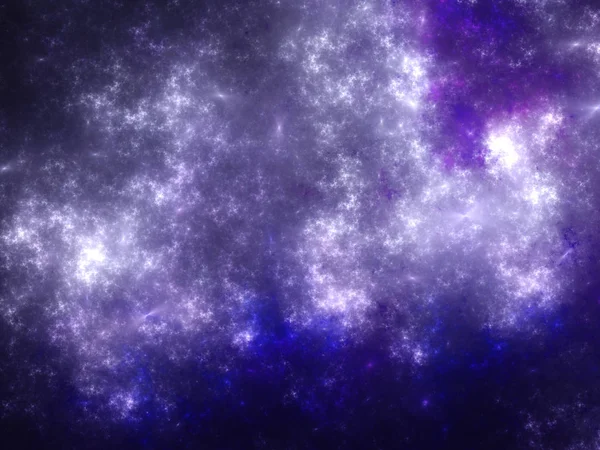 Galáxia fractal azul escura, obra de arte digital para design gráfico criativo — Fotografia de Stock