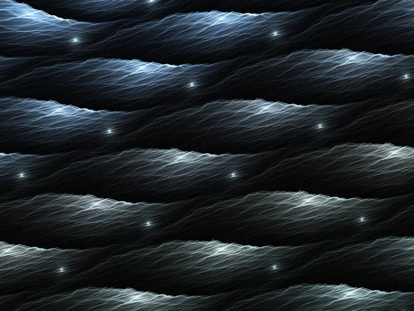 Dark abstract fractal ocean waves, digital artwork for creative graphic design