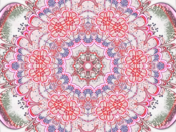 Glittering fractal mandala, digital artwork for creative graphic design — Stock Photo, Image