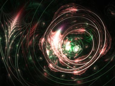 Soyut uzaylı fraktal bitkiler, yaratıcı grafik tasarım için dijital sanat