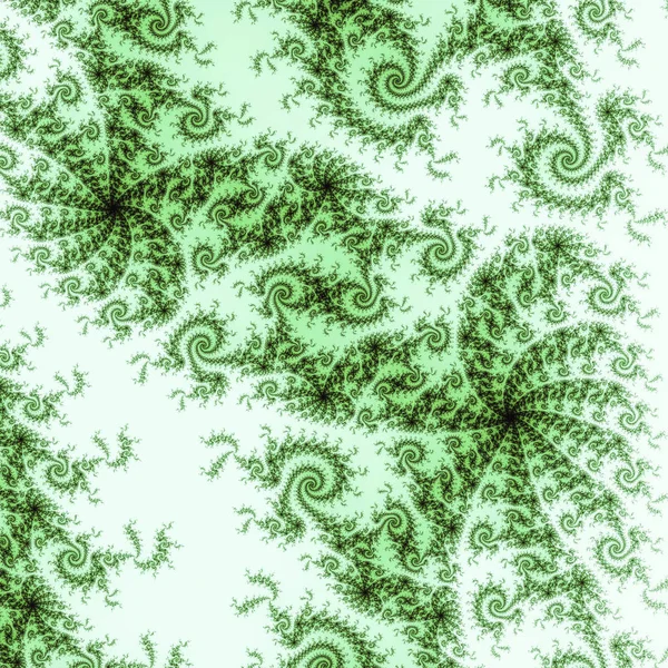 Green spiral fractal texture, digital artwork for creative graphic design