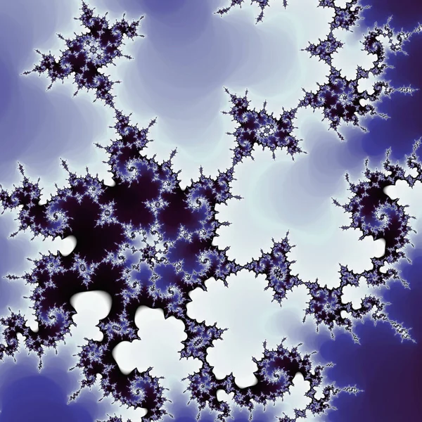 Abstract blue fractal spiraal, digitale kunst voor creatieve grafisch ontwerp — Stockfoto