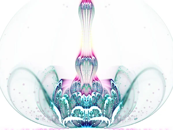 Світла барвиста фрактальна квітка, цифрове мистецтво для творчого графічного дизайну — стокове фото