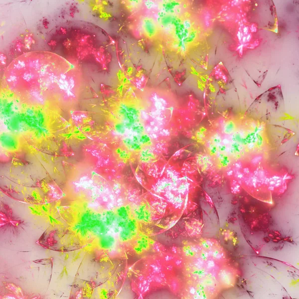 Абстрактный фрактальный цветочный узор, цифровое оформление для творческого графического дизайна — стоковое фото