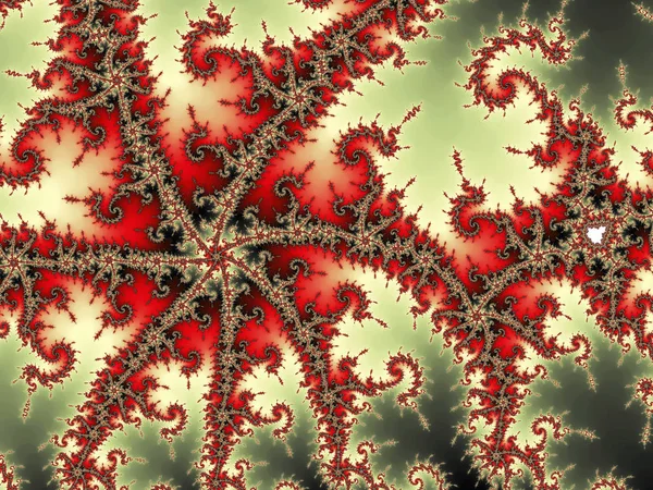 Espiral fractal abstracta con tentáculos, obra de arte digital para el diseño gráfico creativo — Foto de Stock