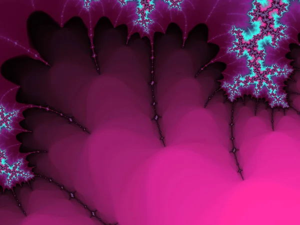 Mörk lila fraktal mönster med utrymme, digitala konstverk för kreativ grafisk design — Stockfoto