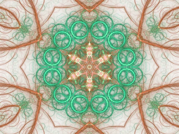 Mandala frattale a forma di stella, opera d'arte digitale per la progettazione grafica creativa — Foto Stock