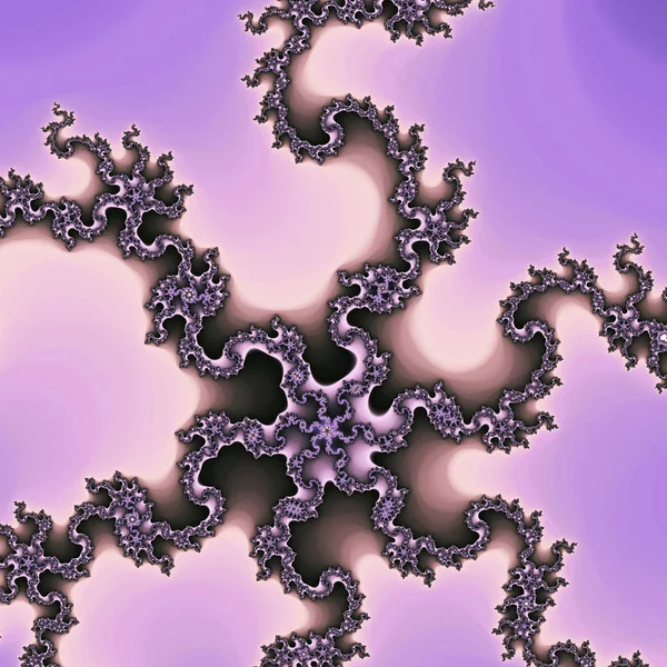 Light and soft violet fractal spiral, digital artwork for creative graphic design — Stock Photo, Image