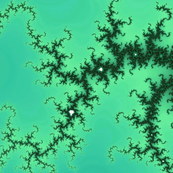 Yeşil fraktal girdap deseni, yaratıcı grafik tasarım için dijital sanat