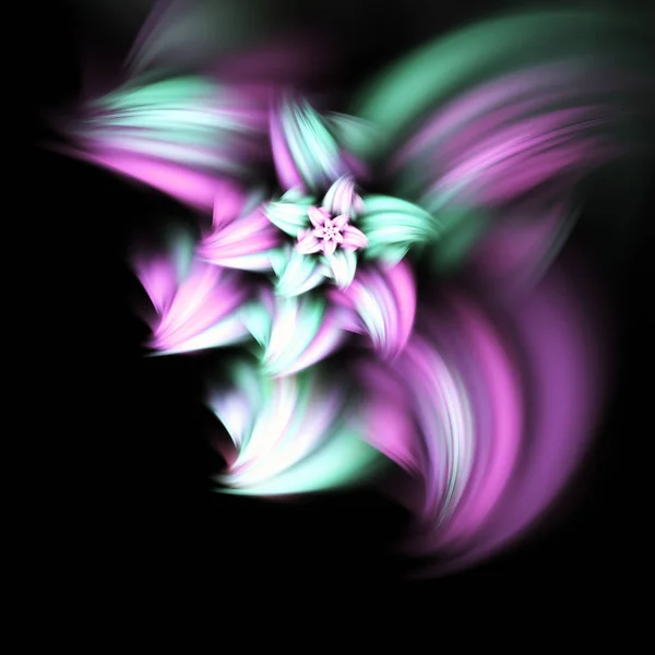 Темна фрактальна квітка, цифрове мистецтво для творчого графічного дизайну — стокове фото