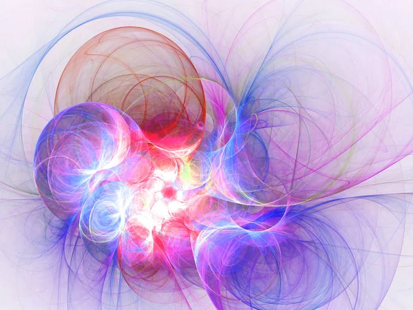 Düz renkli fraktal karıştırıcı, yaratıcı grafik tasarım için dijital sanat