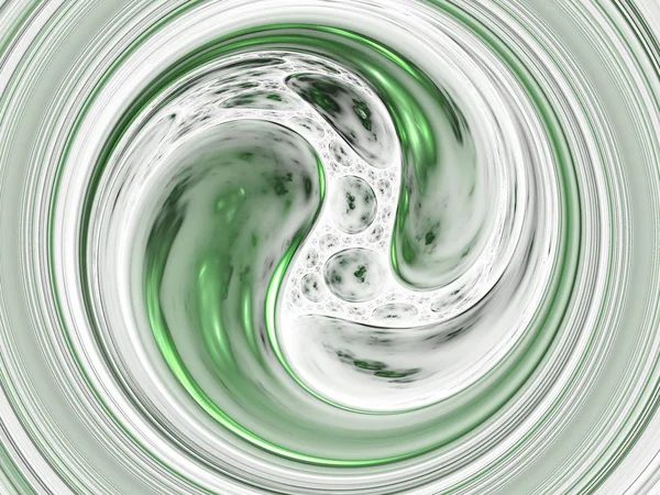 緑のフラクタルの渦巻き、デジタル芸術家のための創造的なグラフィック デザイン — ストック写真