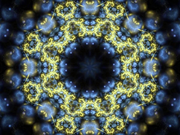 Abstracte naadloze fractal mandala, digitale kunst voor creatieve grafisch ontwerp — Stockfoto
