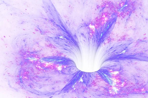 Luz brillante flor fractal púrpura, obra de arte digital para el diseño gráfico creativo — Foto de Stock