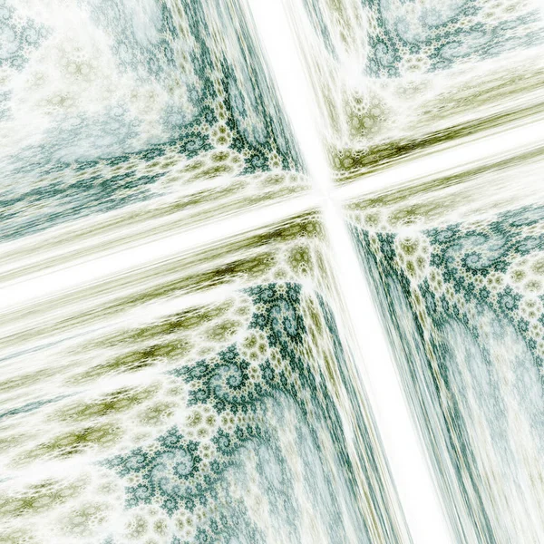 Light green fractal cross, digital artwork for creative graphic design — Stock Photo, Image