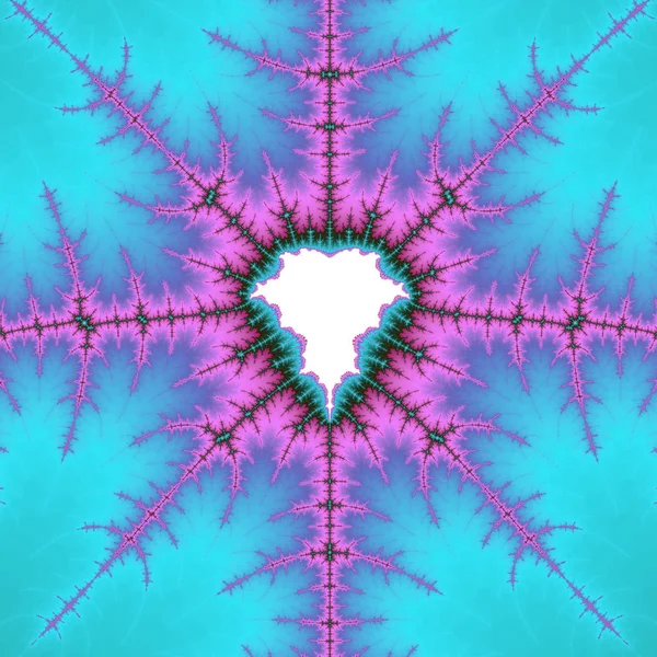 Fractal de mandelbrot azul y rosa, obra de arte digital para un diseño gráfico creativo —  Fotos de Stock