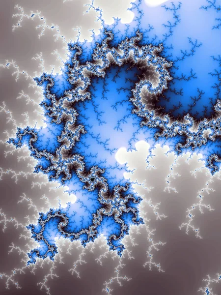 Μπλε fractal σπείρα, ψηφιακά έργα τέχνης για δημιουργική Γραφιστικής — Φωτογραφία Αρχείου